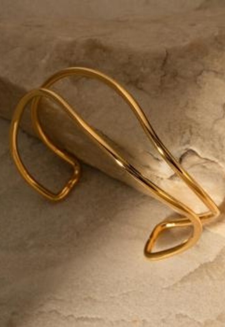 Gouden Golvende Armband