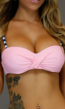 BF2023-1 Roze Push-Up Bandeau Bikini Sweet Pink