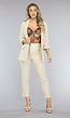 Classy Beige Tweedelige Blazer Set