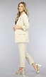 Classy Beige Tweedelige Blazer Set