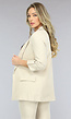 Classy Beige Tweedelige Blazer Set