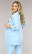 Classy Lichtblauwe Tweedelige Blazer Set