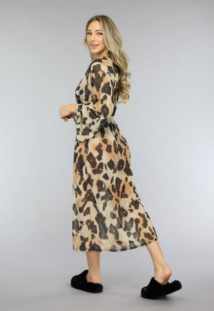 Mesh Leopard Kimono Lang
