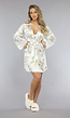 Korte Bridal Bloemenprint Kimono met Kanten Details