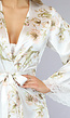 Korte Bridal Bloemenprint Kimono met Kanten Details