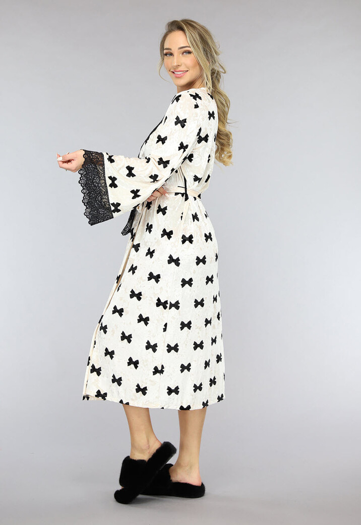 Lange Kamerjas met Strikken van Velours de Panne