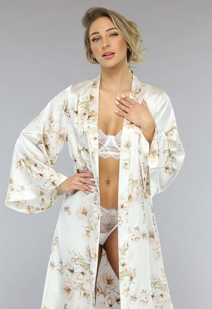 Lange Bridal Bloemenprint Kimono