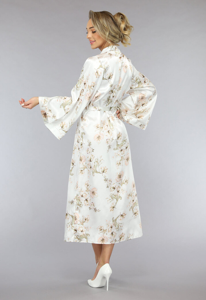 Lange Bridal Bloemenprint Kimono