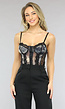 See Through Bustier Top Zonder Beugels