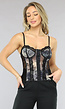 See Through Bustier Top Zonder Beugels