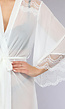 Witte Mesh Kimono met Kanten Details