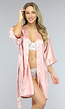 Satin Baby Roze Kimono Kort