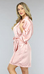 Satin Baby Roze Kimono Kort