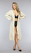 Satijnen Bridal Kimono Lang in Ivory
