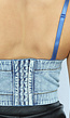 Denim Voorgevormde Bustier Top met Afneembare Bandjes