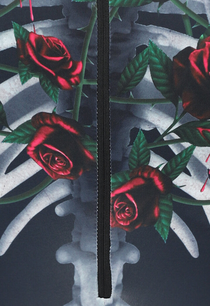 Roses Skelet Jumpsuit Kostuum