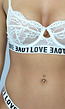 Witte Love Lingerie Set