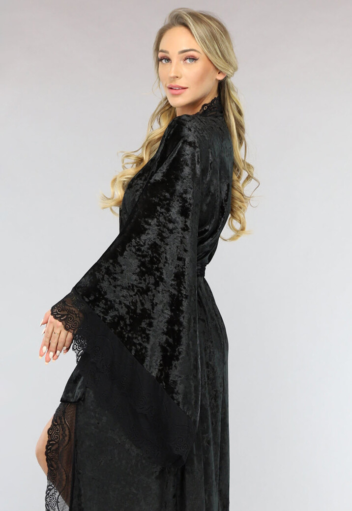 Lange Zwarte Kamerjas van Velours de Panne