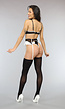 Zwart/Wit Lingerie Setje met Bunny Staart