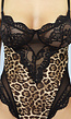 Leopard Bodysuit met Kanten Details