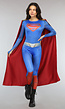 Lang Superwoman Kostuum met Cape