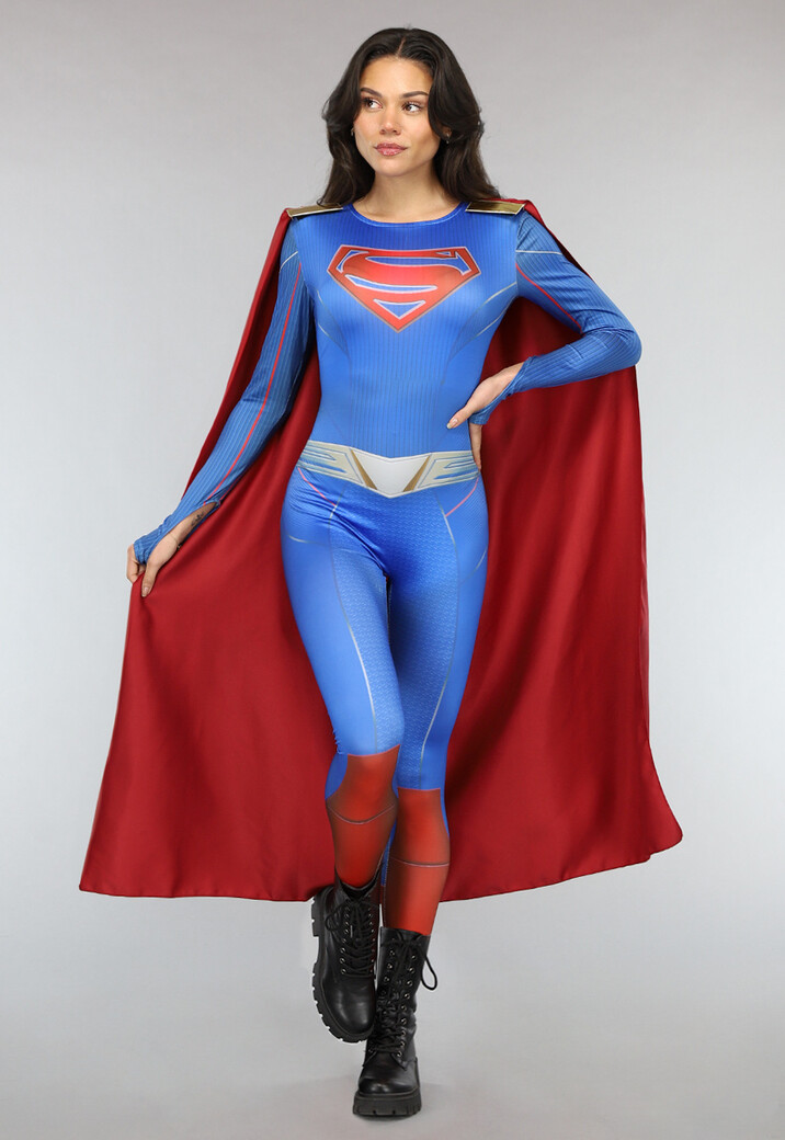 Lang Superwoman Kostuum met Cape