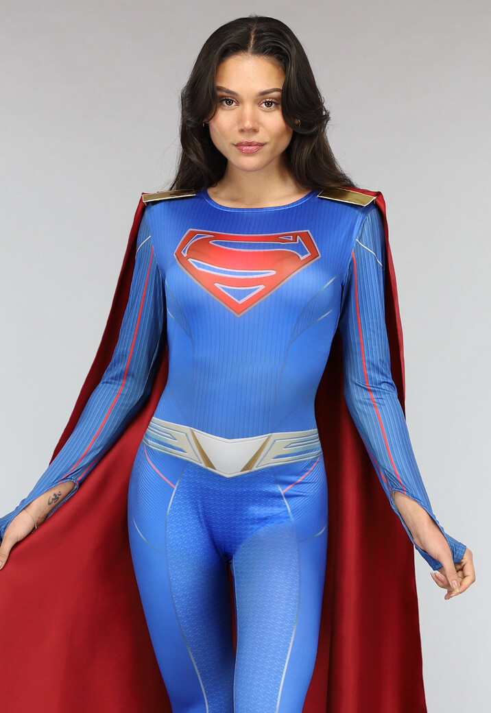 Lang Superwoman Kostuum met Cape