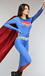 Lang Superwoman Kostuum met Cape