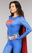Lang Superwoman Kostuum met Cape