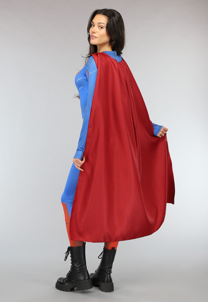 Lang Superwoman Kostuum met Cape