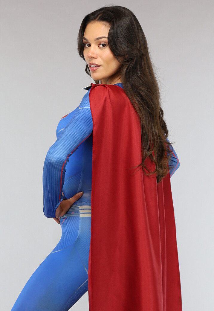 Lang Superwoman Kostuum met Cape