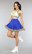 Geel met Blauw Cheerleader Kostuum