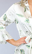 Satin Bloemen Kimono met Ruches