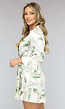 Satin Bloemen Kimono met Ruches