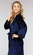 Velvet Kimono in Navy met Kant