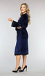 Velvet Kimono in Navy met Kant