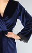 Velvet Kimono in Navy met Kant