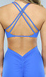 Blauwe Stretch Sportset met Scrunch