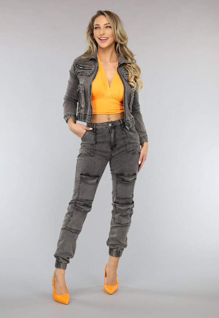 Grijze Cargo Two Piece met Jasje