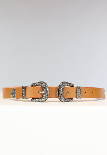 NEW0702 Camel Riem met Dubbele Gesp