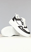 Lage Witte Sneakers met Zwarte Details