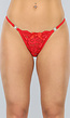 Rode Kanten Tanga met Geschulpte Randen