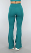 Zeegroene High Waist Flared Sportlegging