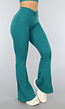 Zeegroene High Waist Flared Sportlegging