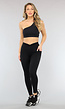 Zwarte Sportlegging met Overslag Taille