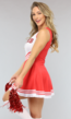 Rood Cheerleader Kostuum met Hoge Sokken