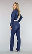 Retro Donkere Denim Jumpsuit
