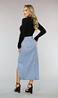 Lange Denim Rok met Split