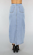 Lange Denim Rok met Split