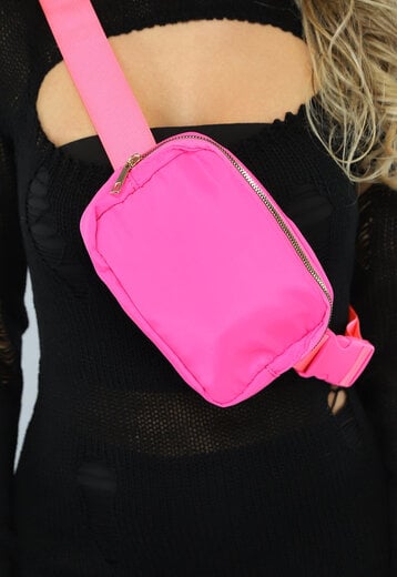 Festival Tasje in Neon Roze